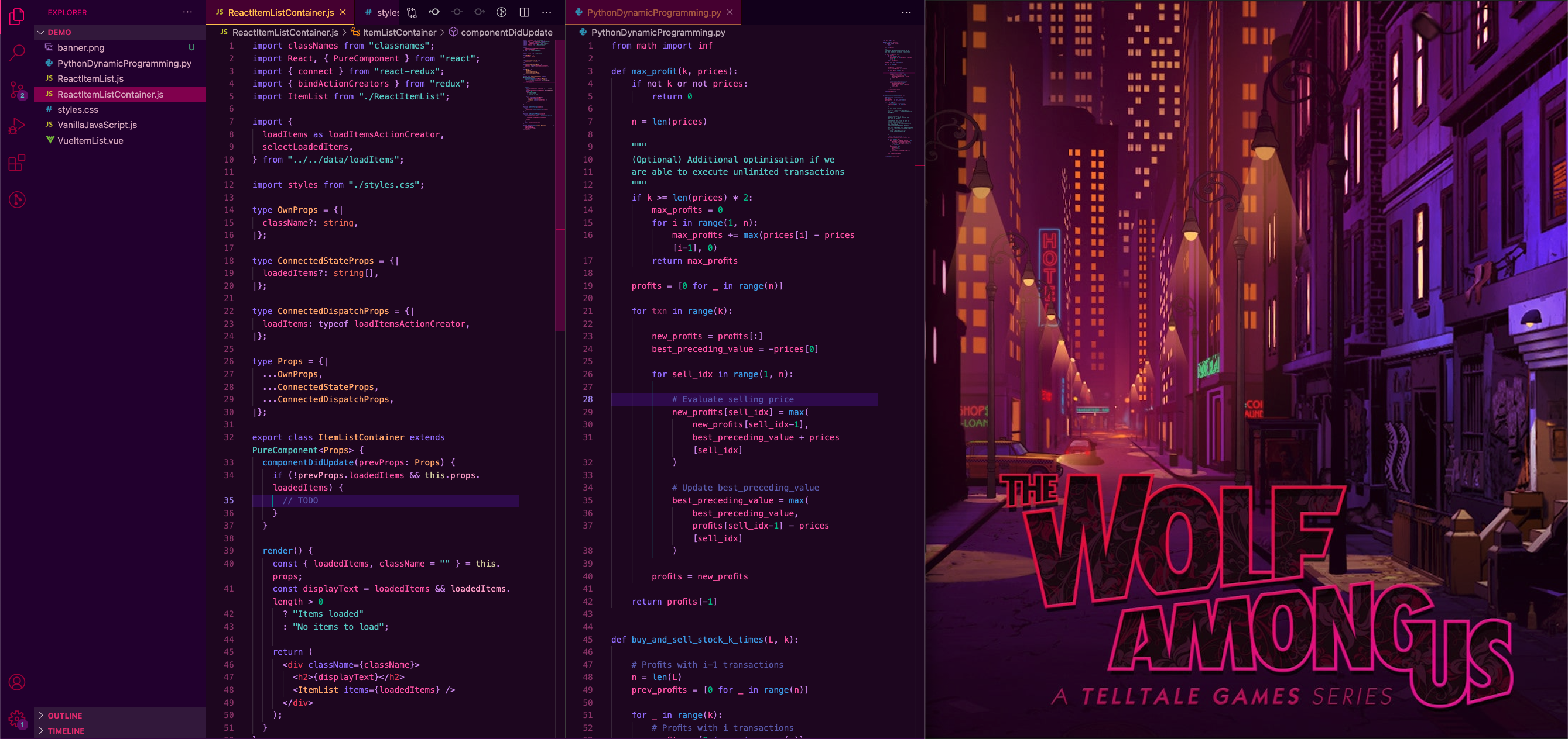 Placing my IDE and my reference image side by side